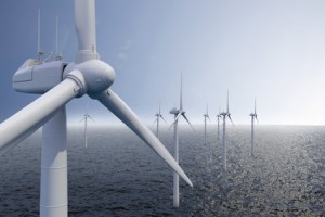 Ökostrom Gewinnung in einem Windpark